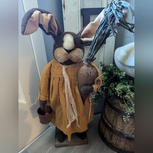 Primitive Handmade Rugged Chic Bunny Rabbit Easter Decor